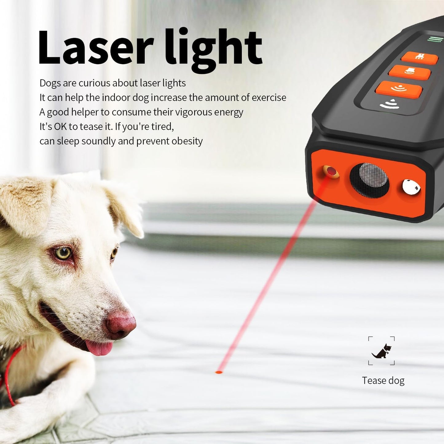 Dog Bark Deterrent Device, 3-In-1 Rechargable Ultrasonic Training Tool for Dogs, Safe and Easy to Use anti Bark Tool for Unwanted Dog Behavior